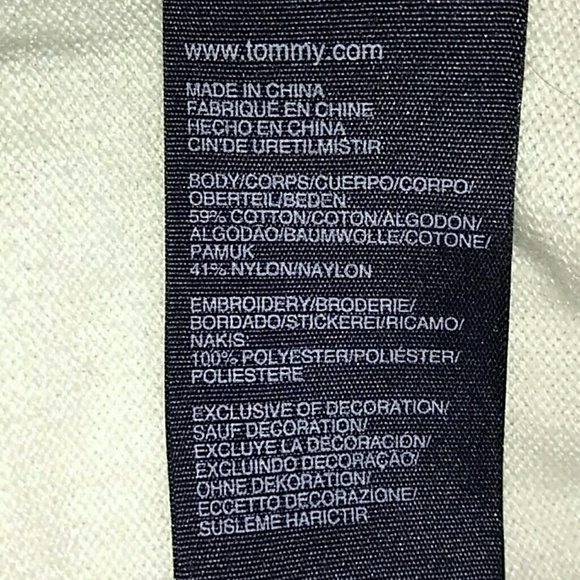 Tommy Hilfiger black white long sleeves scoop neck polka dot sweater women's XL - Picture 7 of 7